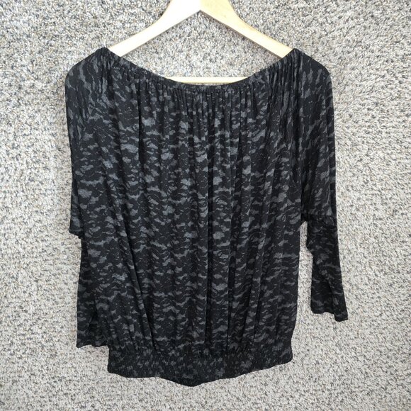 Michael Kors Top Womens Small Black Off The Shoulder Dolman Sleeve Blouse - Picture 7 of 7